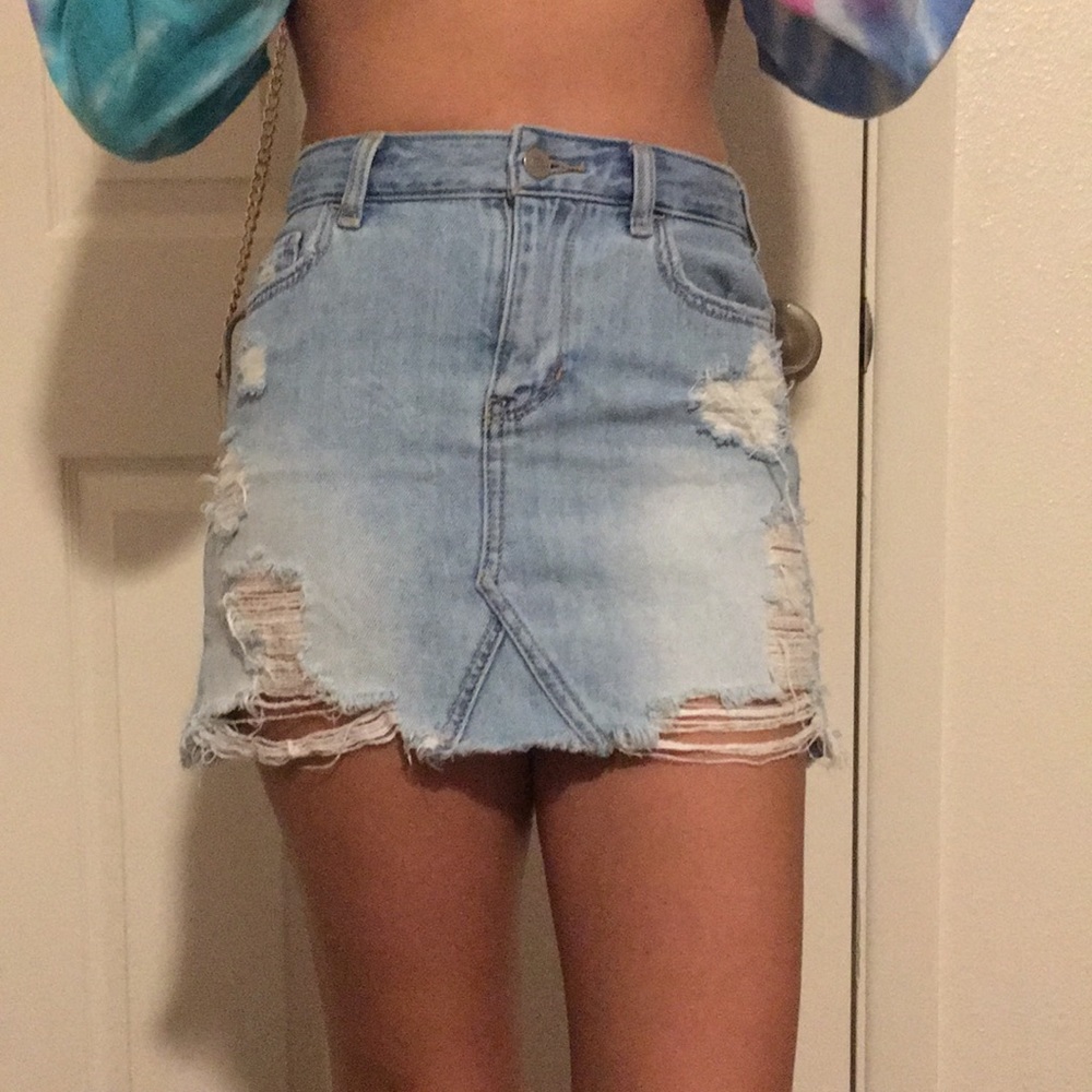 Hollister jean skirt
